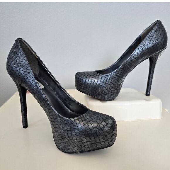 Steve Madden Snakeskin Platform Heels Size 10 – Dark Glam, 5.5” Stiletto Bold - Picture 3 of 6
